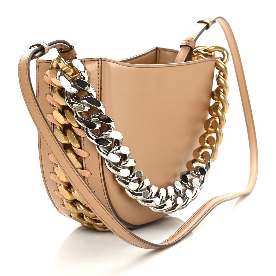 Eco Alter Nappa Medium Frayme Shoulder Bag Sand