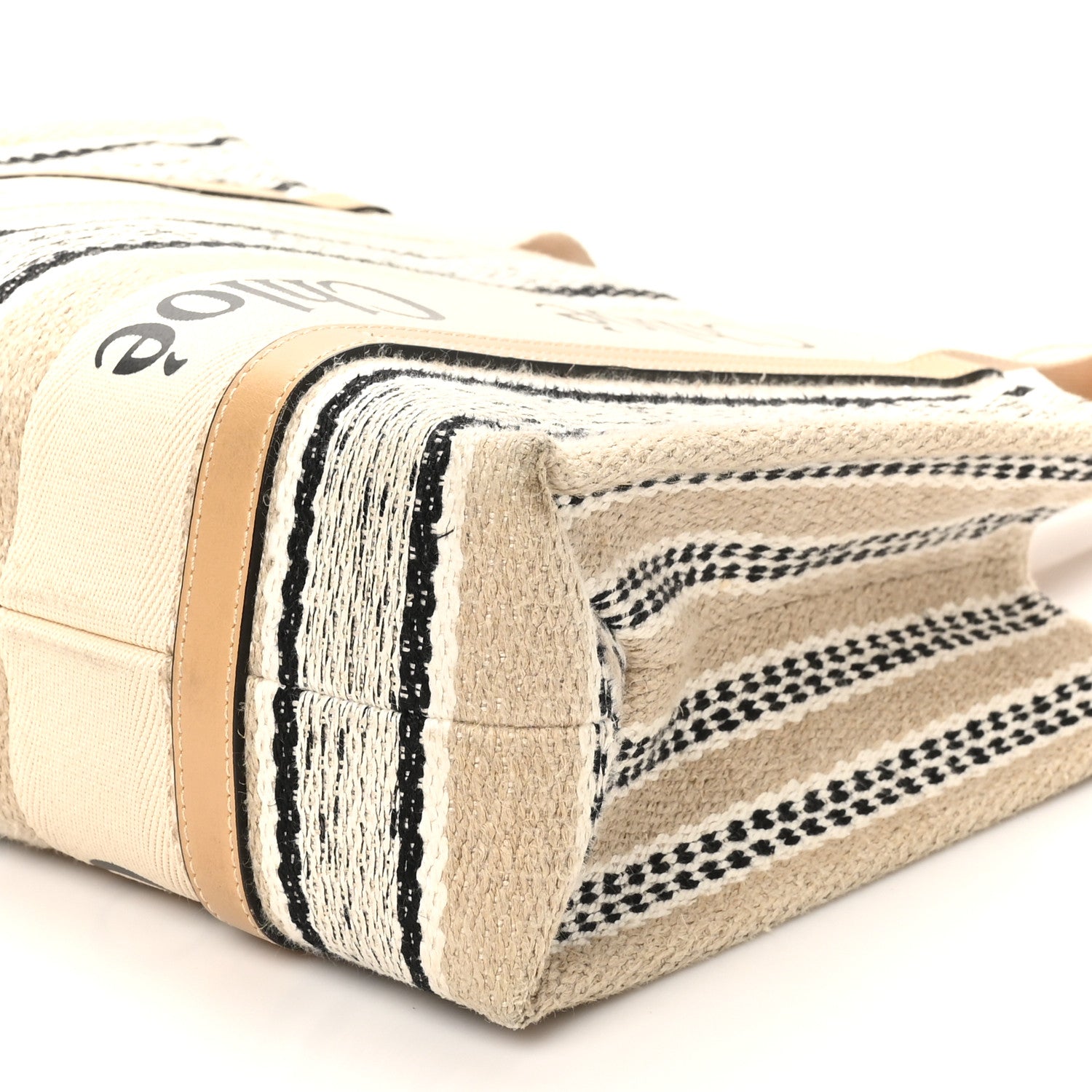 Chloe Knit Medium Woody Ribbon Tote Nude 10 of 10