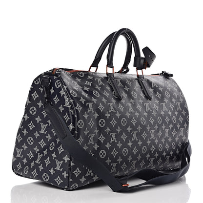 Louis Vuitton Monogram Upside Down Keepall Bandouliere 50 Ink 3 of 9