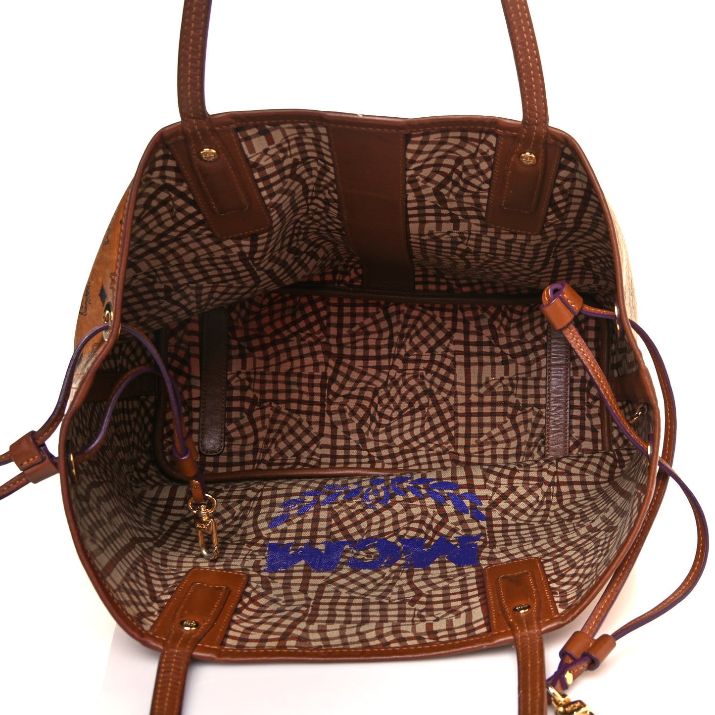 Visetos Medium Liz Reversible Shopper Tote Cognac