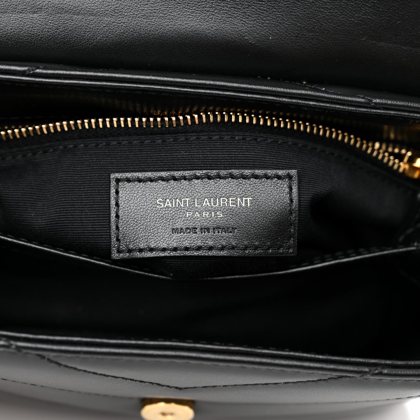 Calfskin Y Quilted Monogram Toy Loulou Crossbody Bag Black