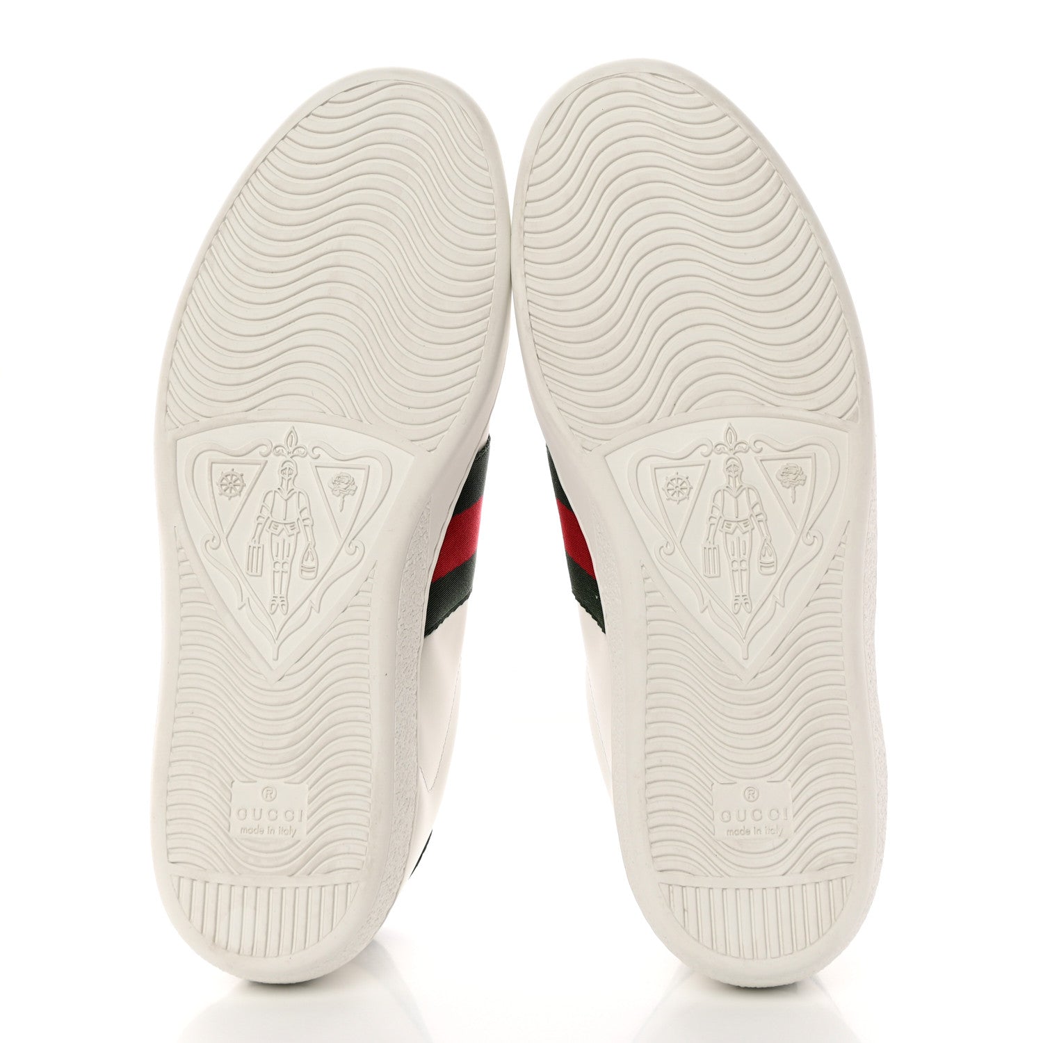 Gucci Calfskin Crocodile Web Mens Ace Sneakers 8 White Green 6 of 16