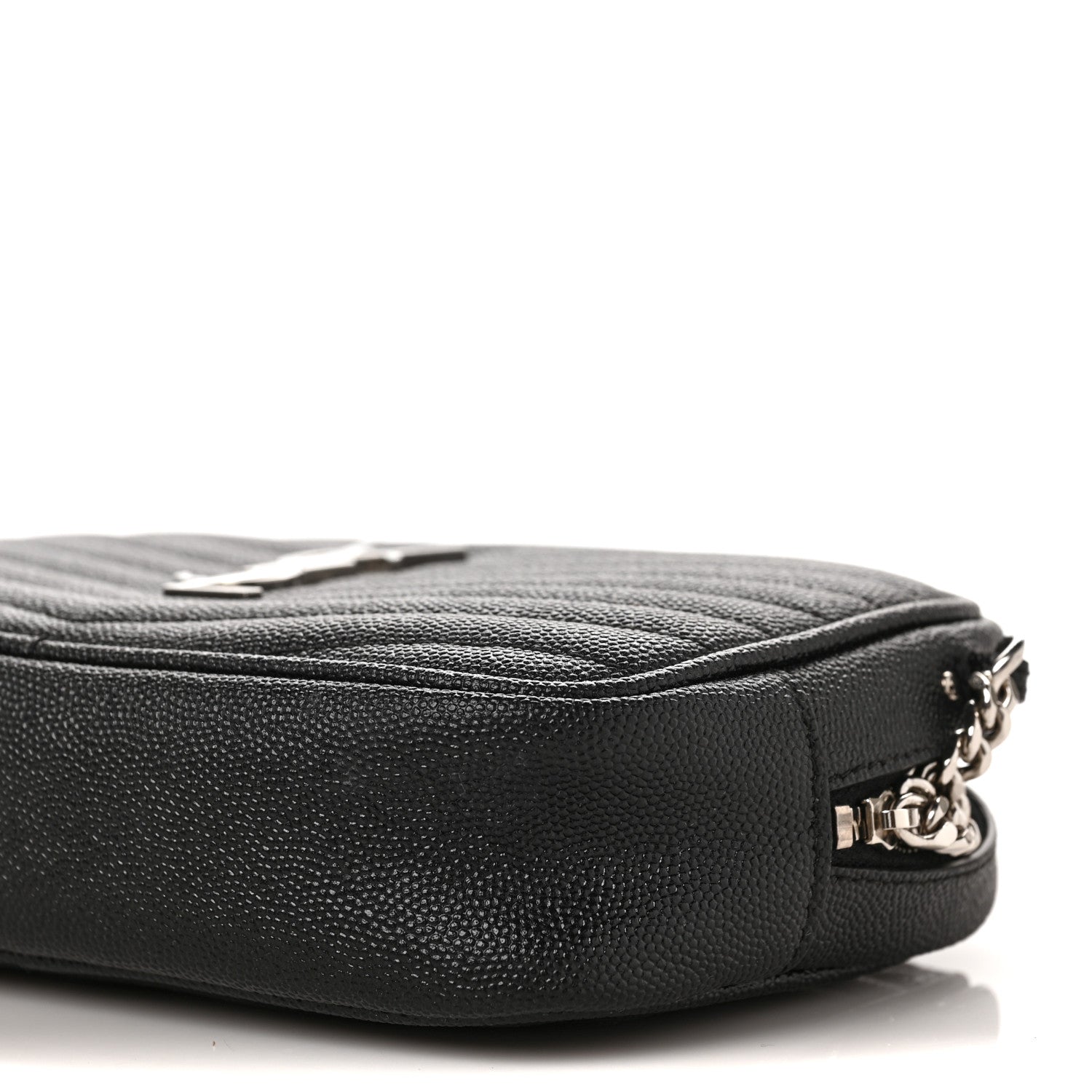 Saint Laurent Grain De Poudre Matelasse Monogram Mini Lou Camera Bag Black 9 of 11