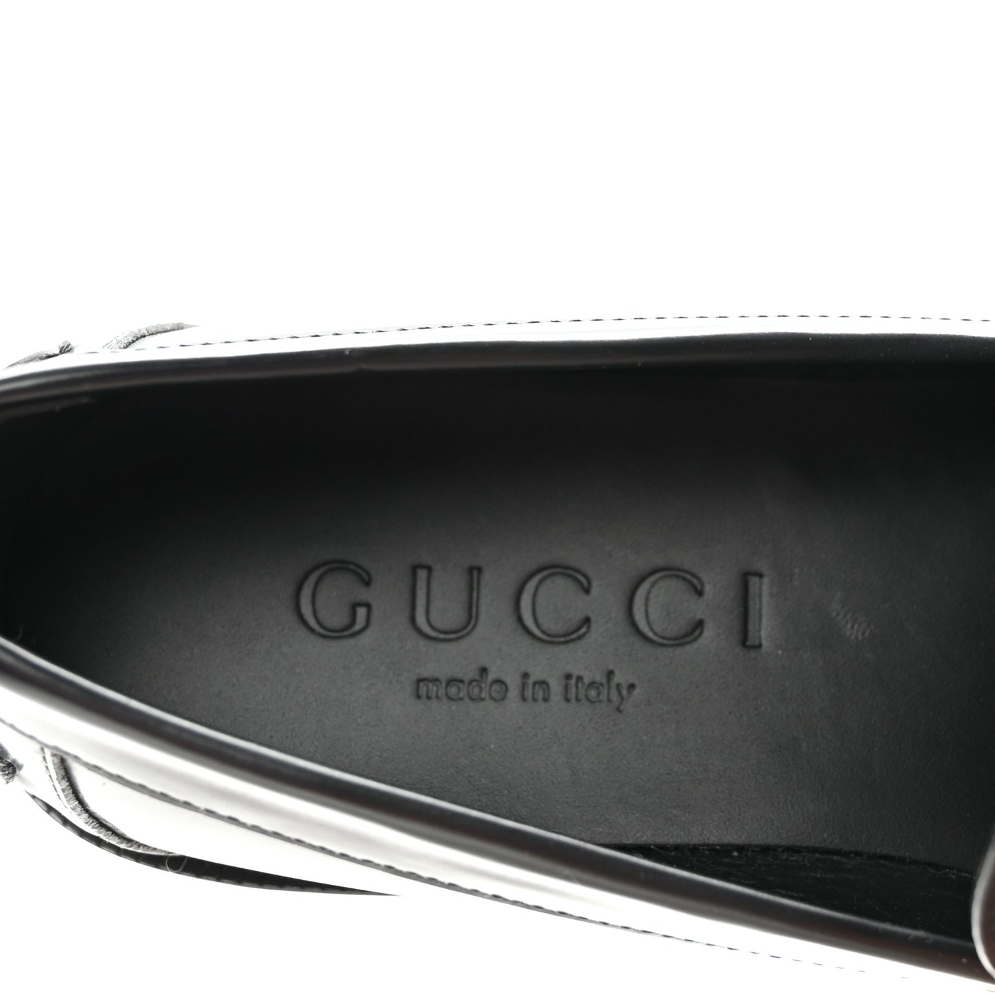 Calfskin Millennial Ribot Womens GG Loafers 38.5 Black