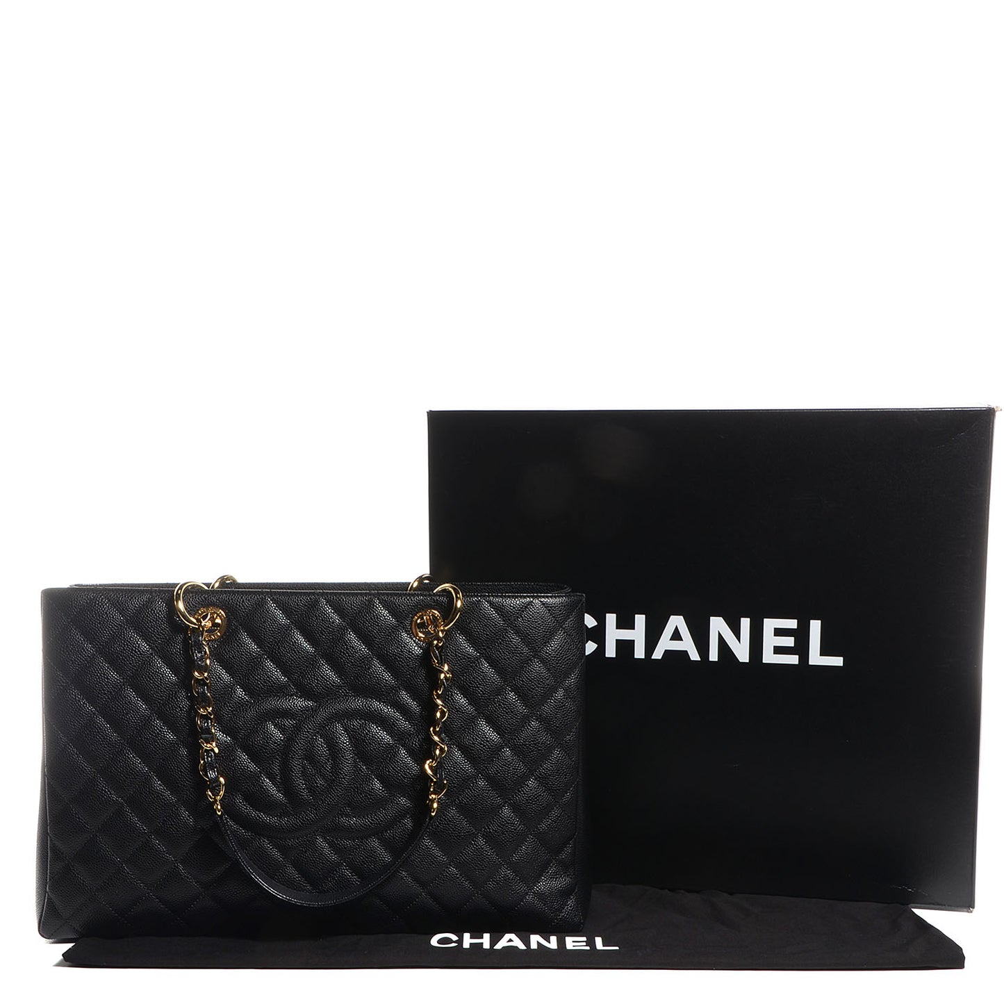 Caviar XL Grand Shopping Tote GST Black