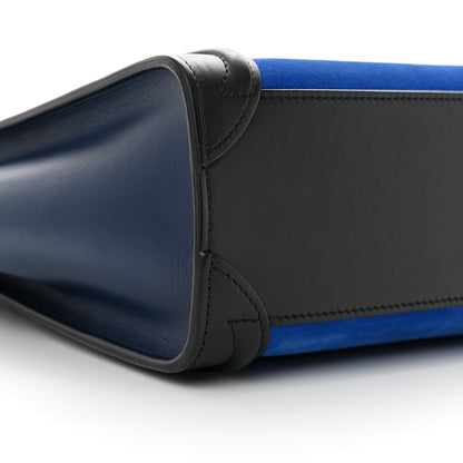Celine Smooth Calfskin Nubuck Nano Tri-Color Luggage Bright Blue 8 of 10