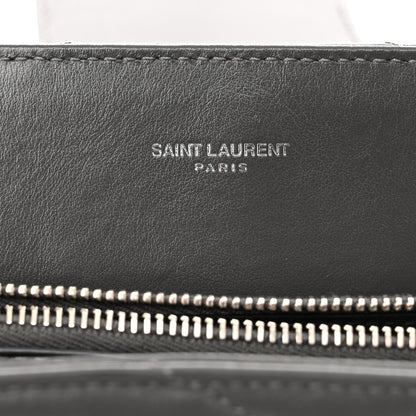 Saint Laurent Calfskin Y Quilted Monogram Small Loulou Shopper Grey 6 of 11