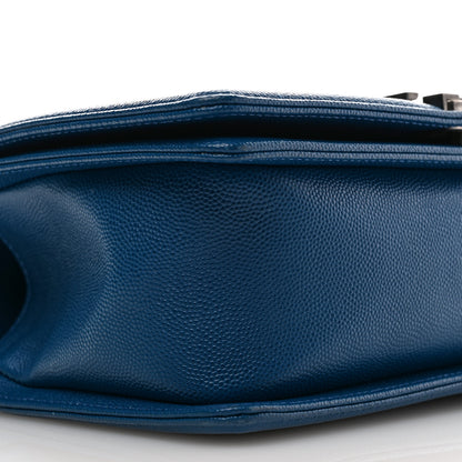 Chanel Caviar Quilted Medium Boy Flap Blue 9 of 11