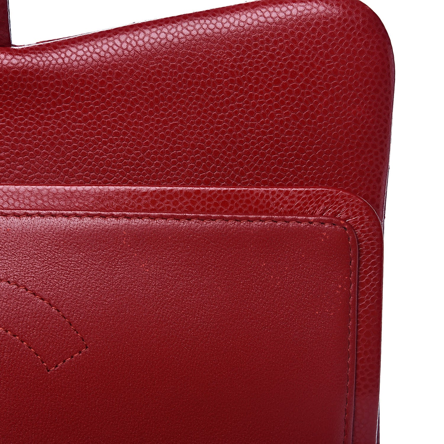 Chanel Caviar Quilted Jumbo Double Flap Red 11 of 12