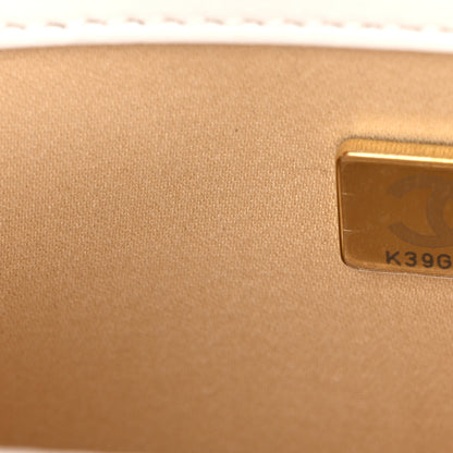 Chanel Raffia Lambskin Small Flap Bag Beige White 7 of 10