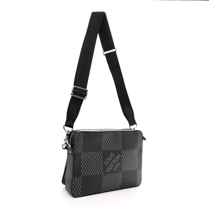 Louis Vuitton Damier Graphite 3D Trio Messenger 3 of 9
