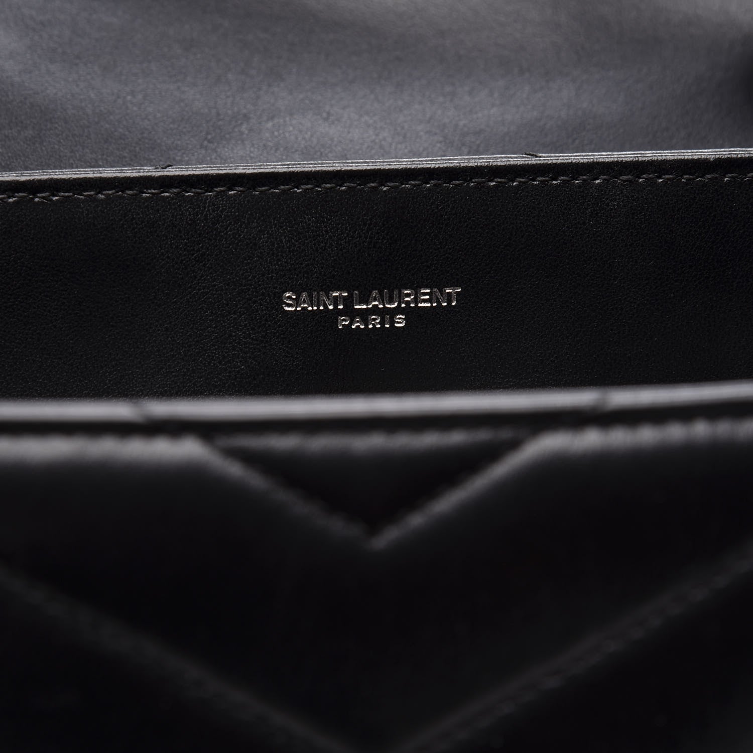 Saint Laurent Calfskin Y Quilted Monogram Medium Loulou Chain Satchel Black 5 of 10