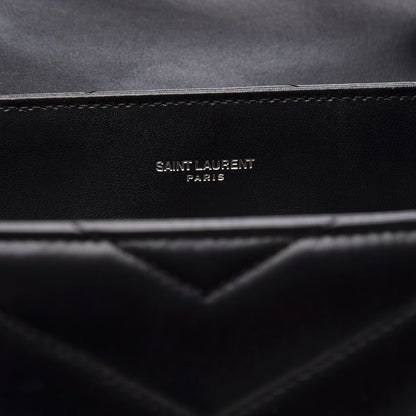 Saint Laurent Calfskin Y Quilted Monogram Medium Loulou Chain Satchel Black 5 of 10