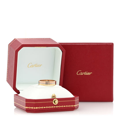Cartier 18K Pink White Yellow Gold 4.8mm Vendome Louis Cartier Wedding Band Ring 58 8.25 6 of 6