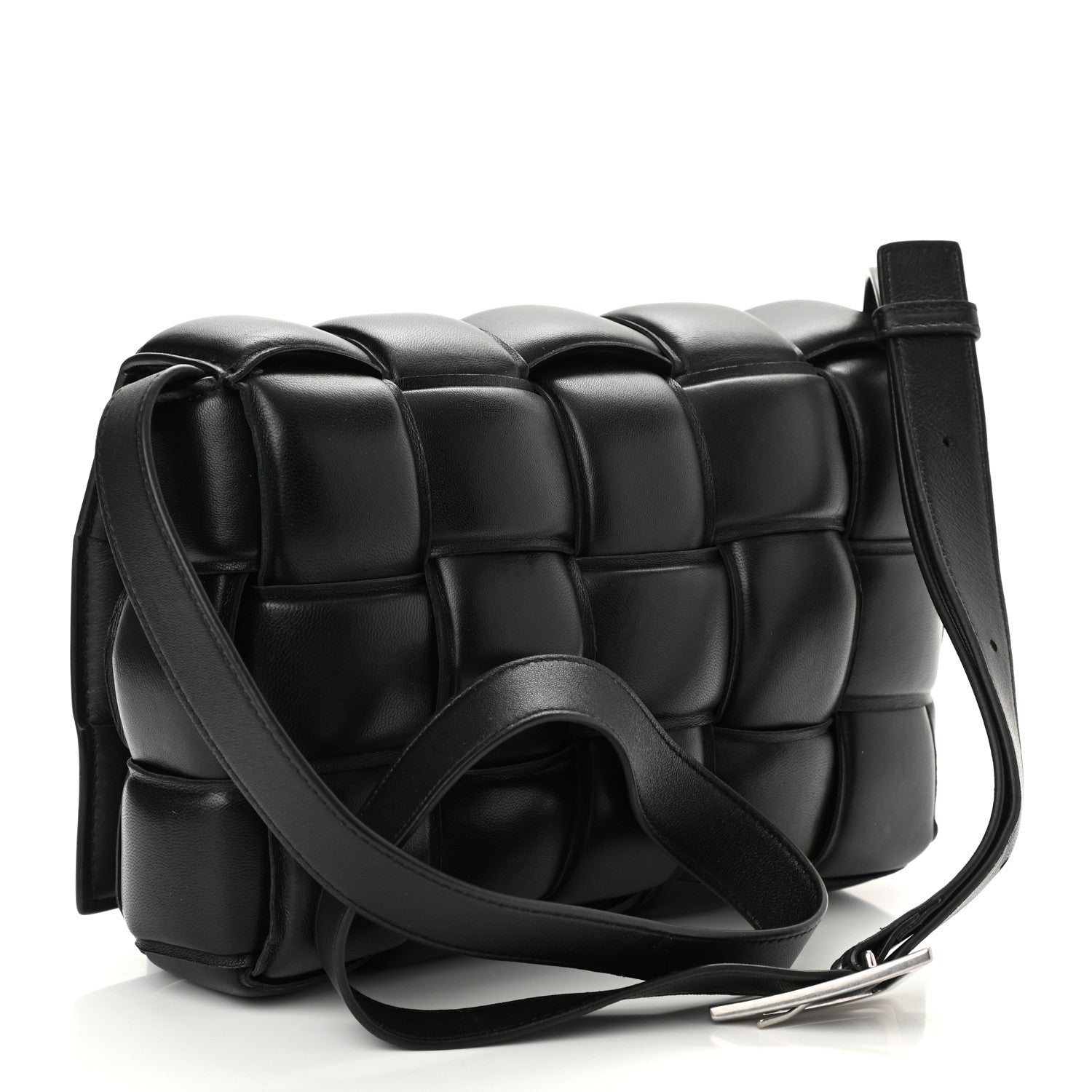 Bottega Veneta Nappa Maxi Intreccio Padded Cassette Crossbody Bag Black 2 of 6