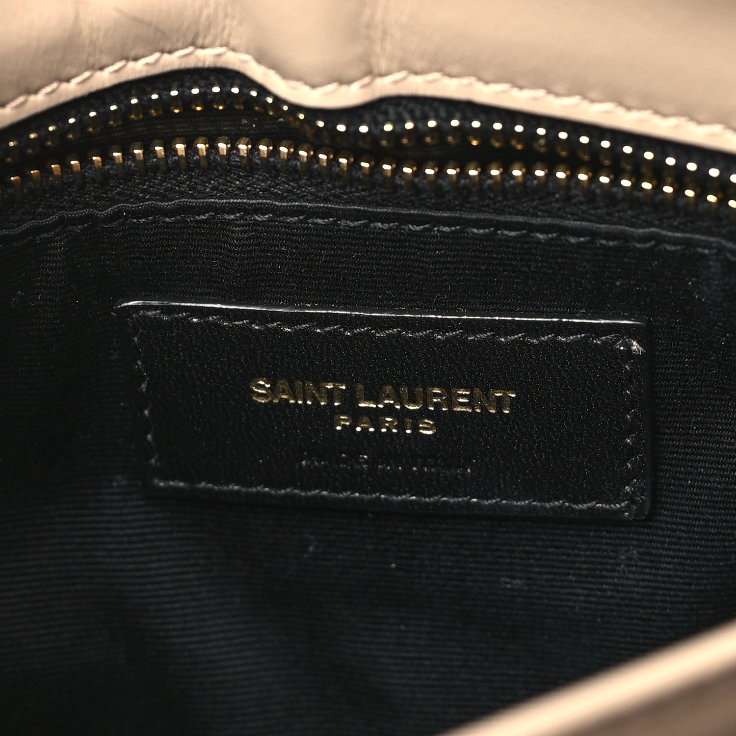 Saint Laurent Calfskin Y Quilted Monogram Toy Loulou Crossbody Bag Dark Beige 6 of 10