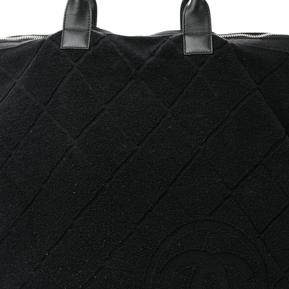 Chanel Terry Cotton CC Beach Tote Set Black 8 of 13