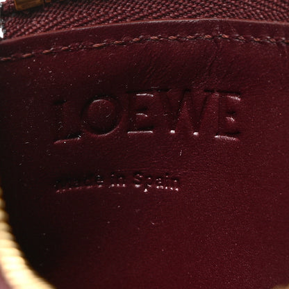 Loewe Calfskin Puzzle Colorblock Coin Card Holder Sahara Burgundy Anise 6 of 7