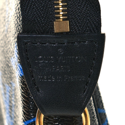 Louis Vuitton Colored Monogram Mini Pochette Accessories Blue Black 6 of 9