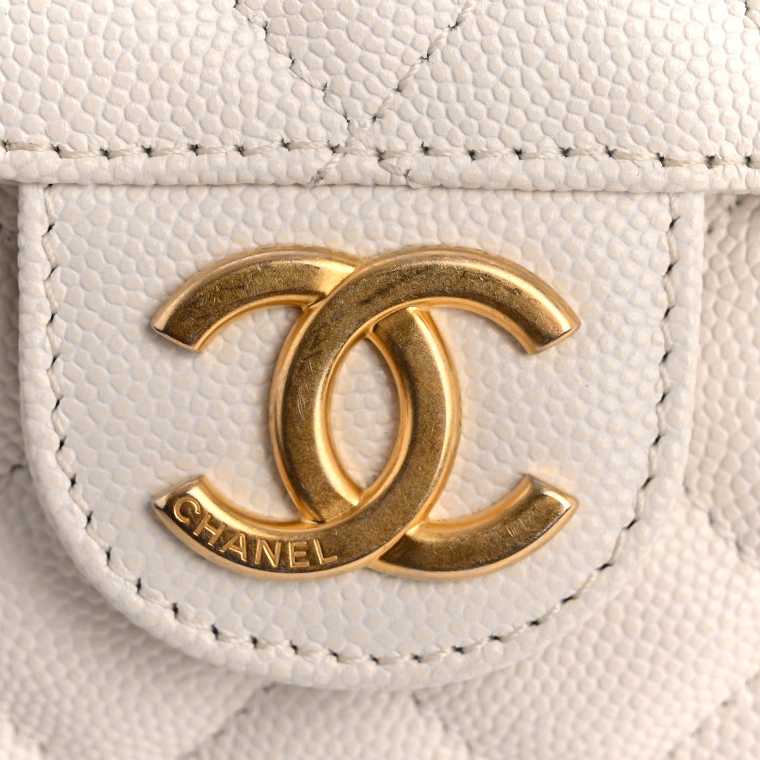 Chanel Caviar Quilted Small Wavy CC Hobo White 11 of 14