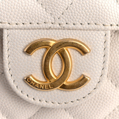 Chanel Caviar Quilted Small Wavy CC Hobo White 11 of 14