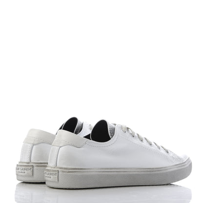 Saint Laurent Calfskin Distressed Low Top Sneakers 38 Off White 4 of 8