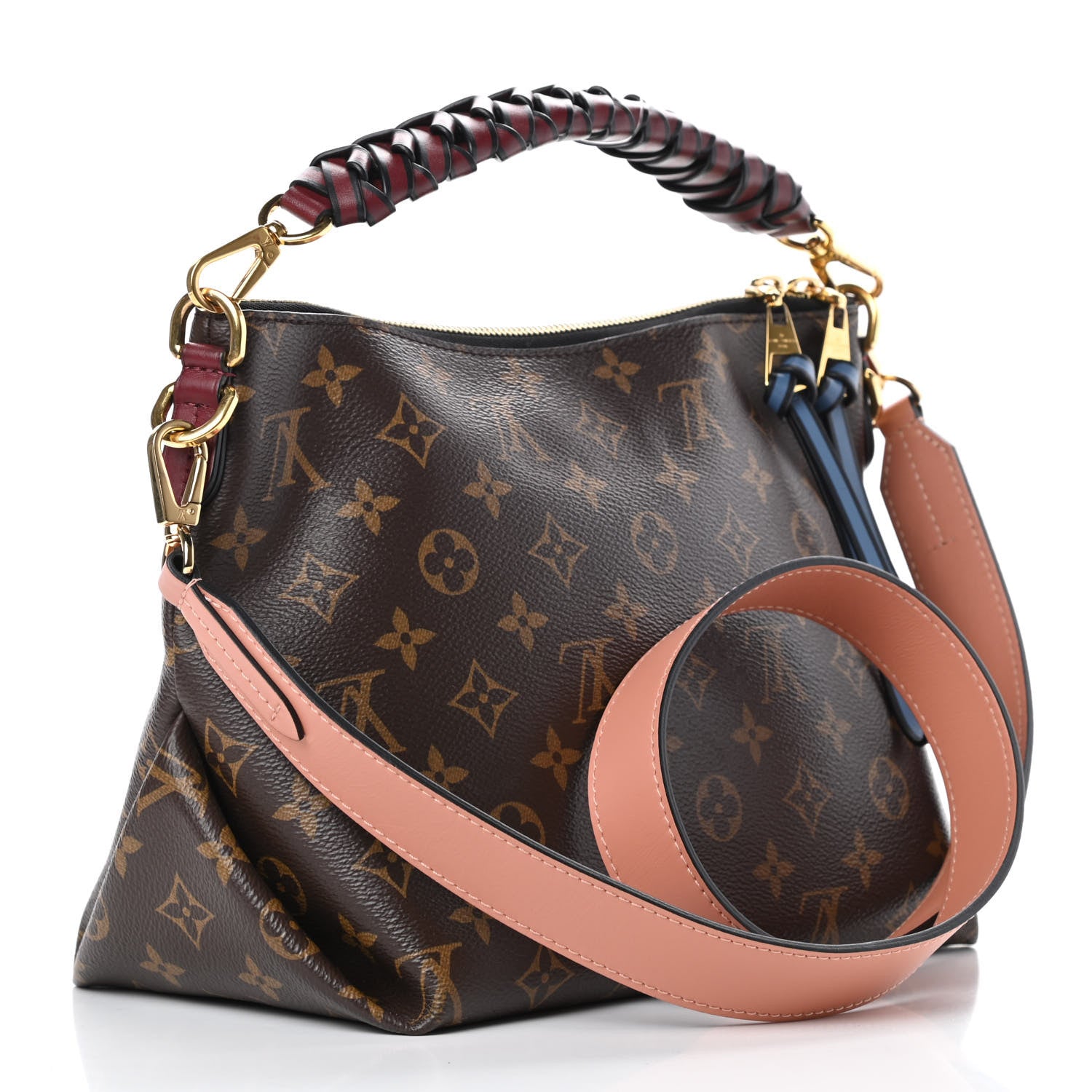 Louis Vuitton Monogram Beaubourg Hobo Mini Bordeaux Red Peach Safran Blue Jean Blue 3 of 11