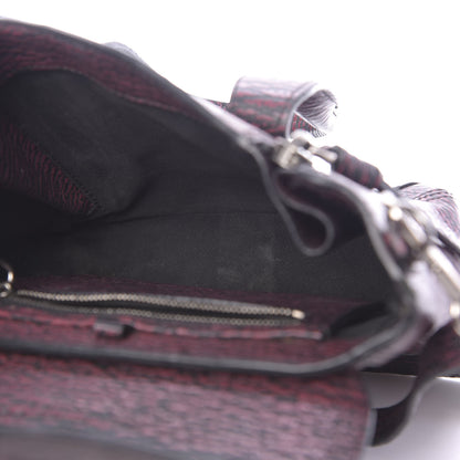3.1 Phillip Lim 3.1 Textured Calfskin Mini Pashli Satchel Black Red 5 of 13