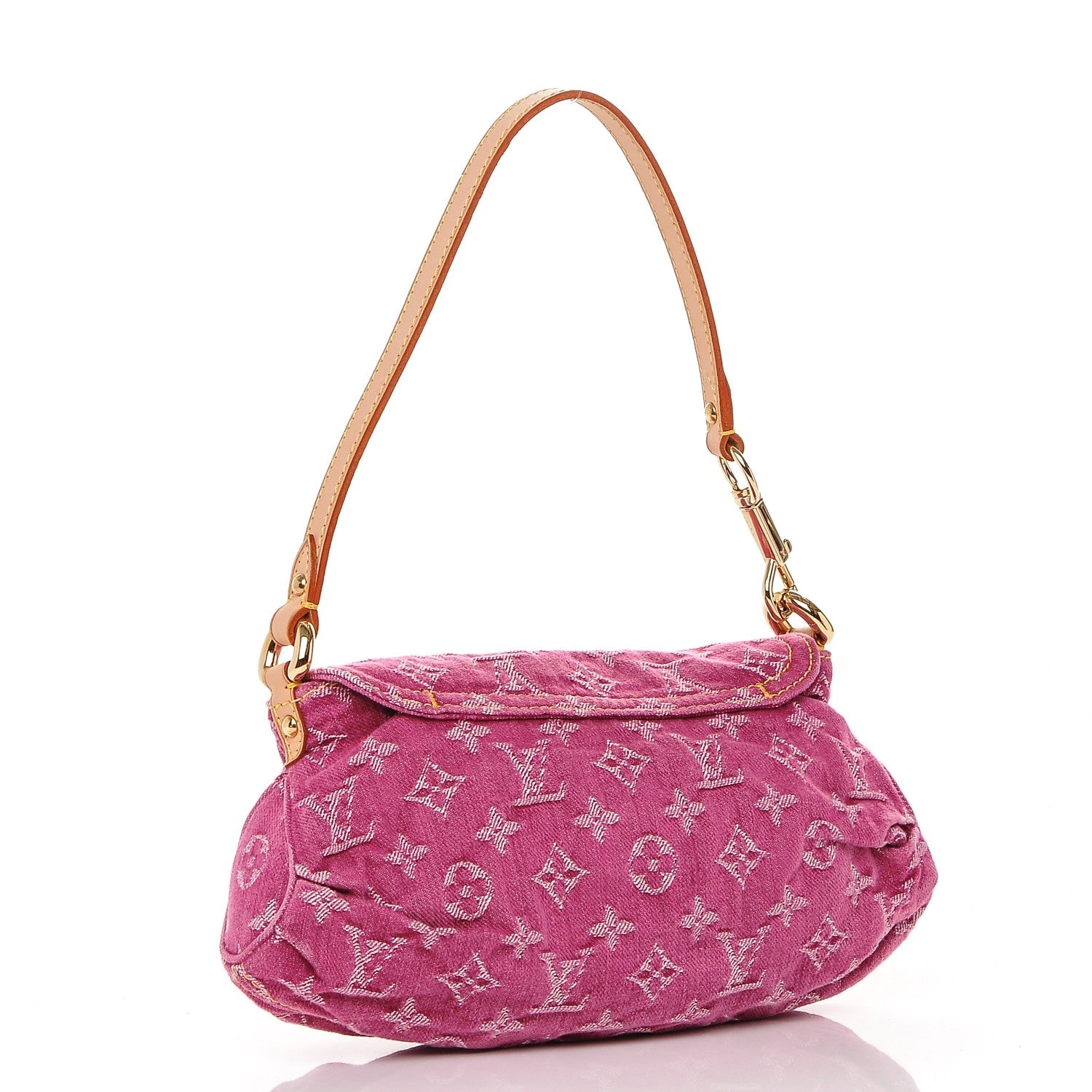 Louis Vuitton Monogram Denim Mini Pleaty Fuchsia 3 of 7
