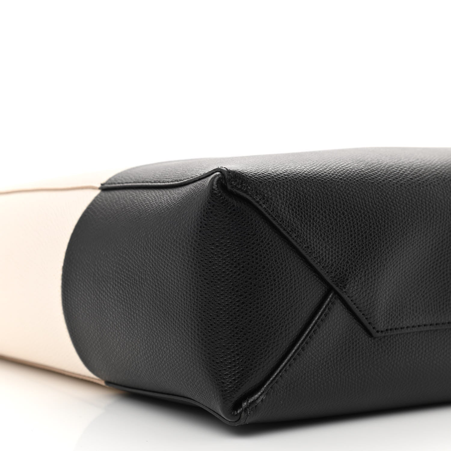 Celine Grained Calfskin Small Vertical Bi-Cabas Cream Black 8 of 10