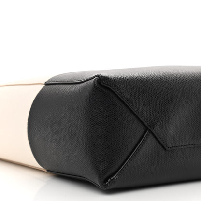 Celine Grained Calfskin Small Vertical Bi-Cabas Cream Black 8 of 10