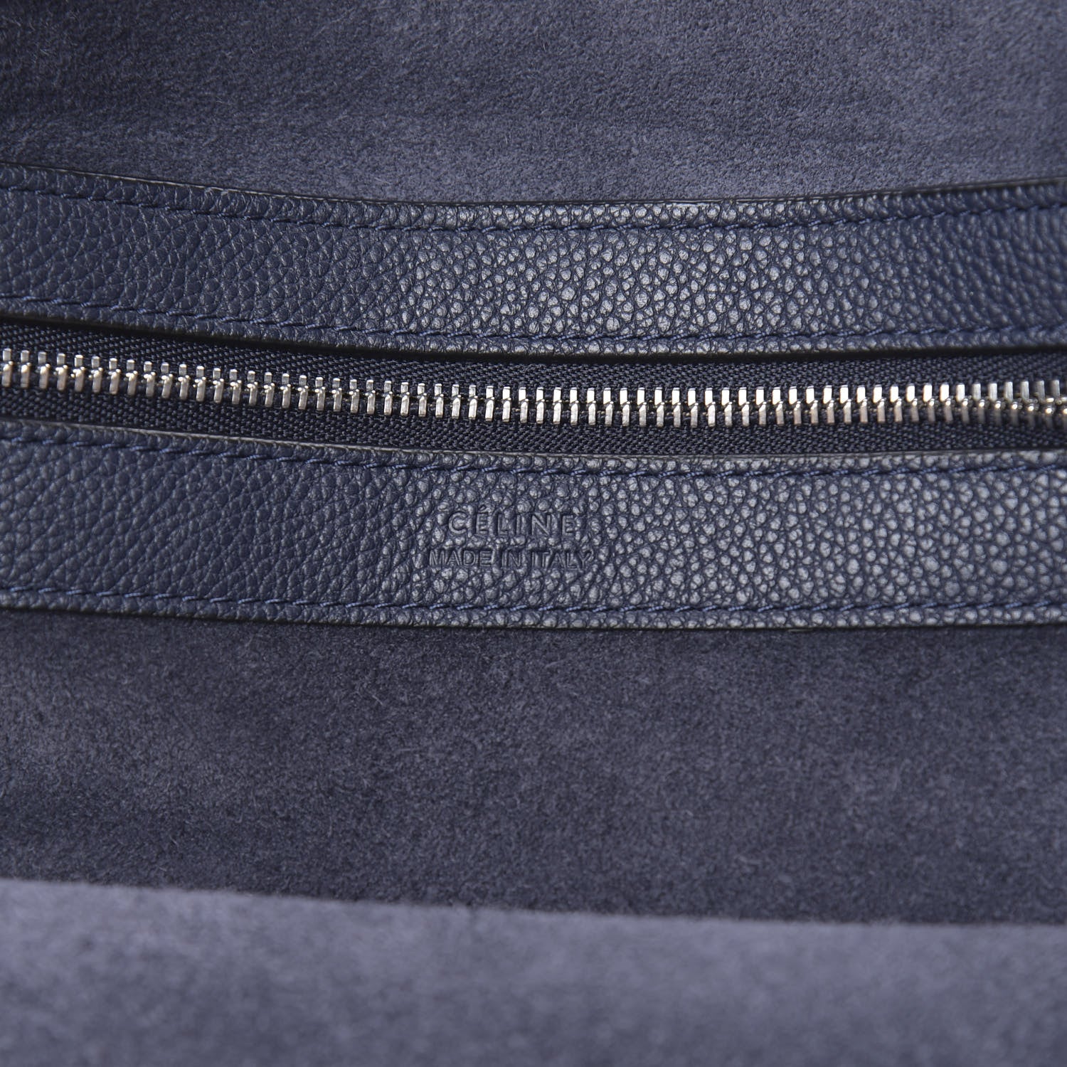 Celine Soft Grained Calfskin Small Belt Cabas Phantom Navy 6 of 12