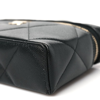 Chanel Caviar Quilted Top Handle Slim Vanity With Chain Black 10 of 11