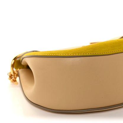Chloe Suede Smooth Calfskin Mini Drew Shoulder Bag Cork Beige 6 of 12