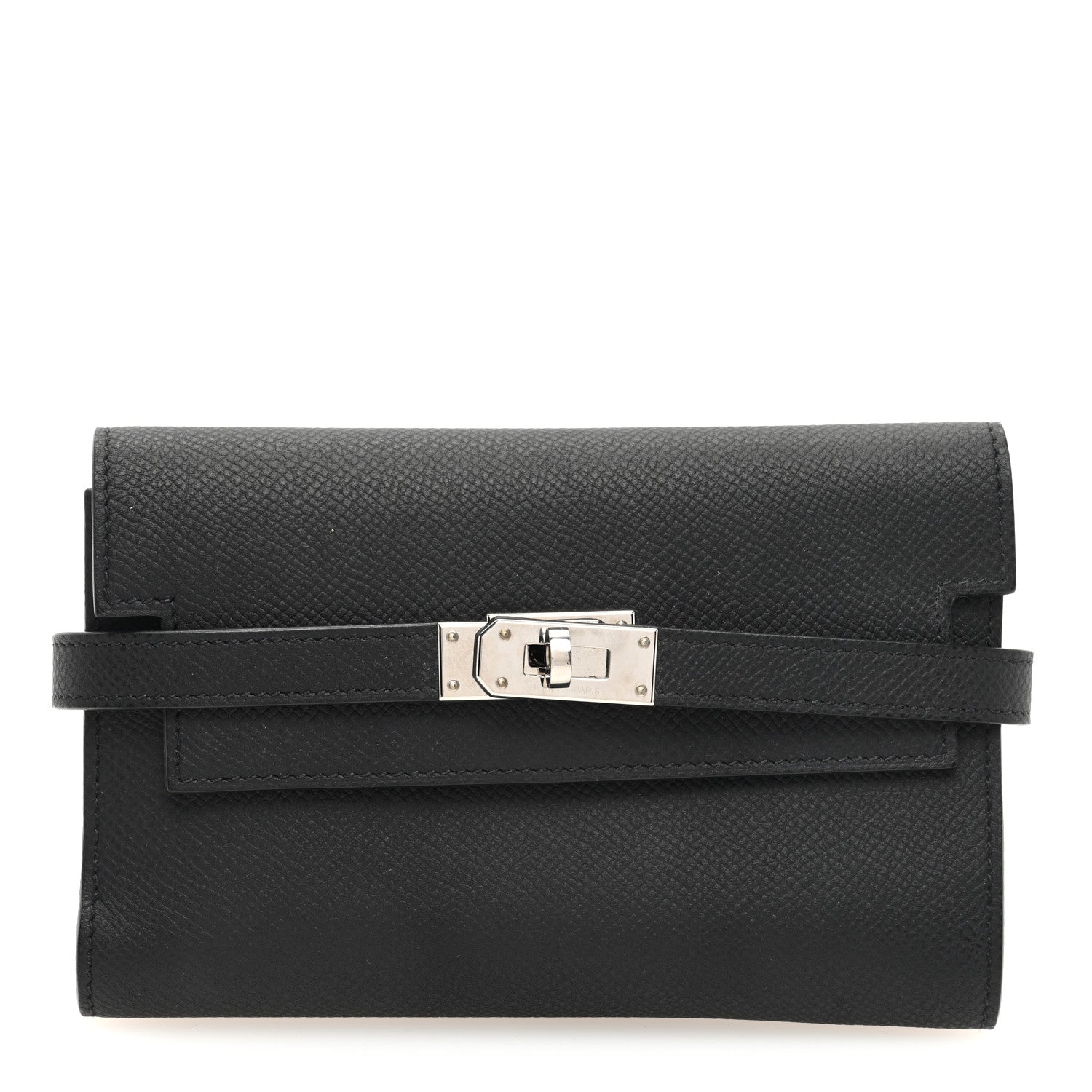 Hermes Epsom Medium Kelly Wallet Black 1 of 7