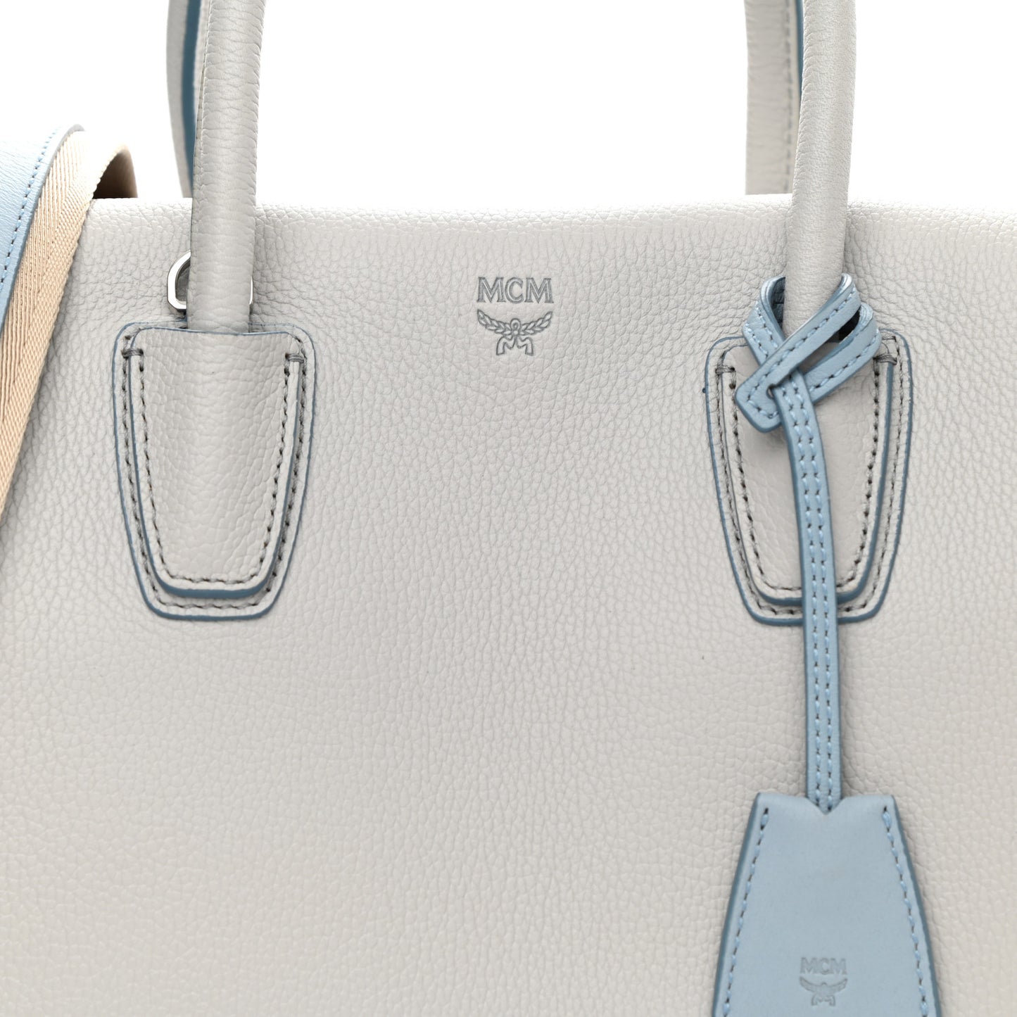 Grained Calfskin Medium Milla Tote Whisper Grey