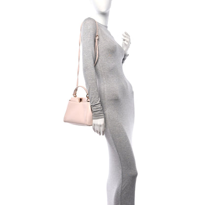 Fendi Nappa Mini Peekaboo Iconic Satchel Egg Shell 2 of 11