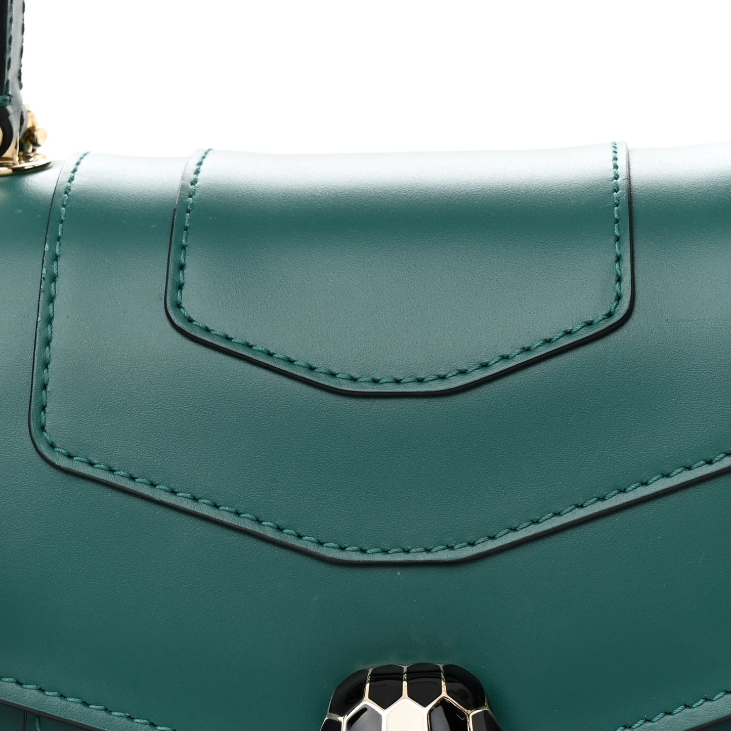 Calfskin Serpenti Forever Top Handle Emerald Green