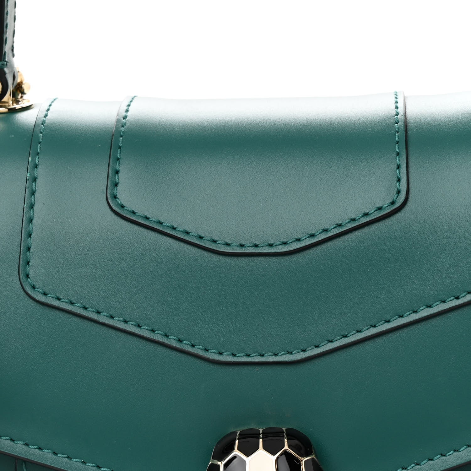 Bulgari Calfskin Serpenti Forever Top Handle Emerald Green 10 of 13
