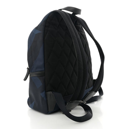 Burberry Nylon Check Print Abbeydale Simple Backpack Navy 2 of 14