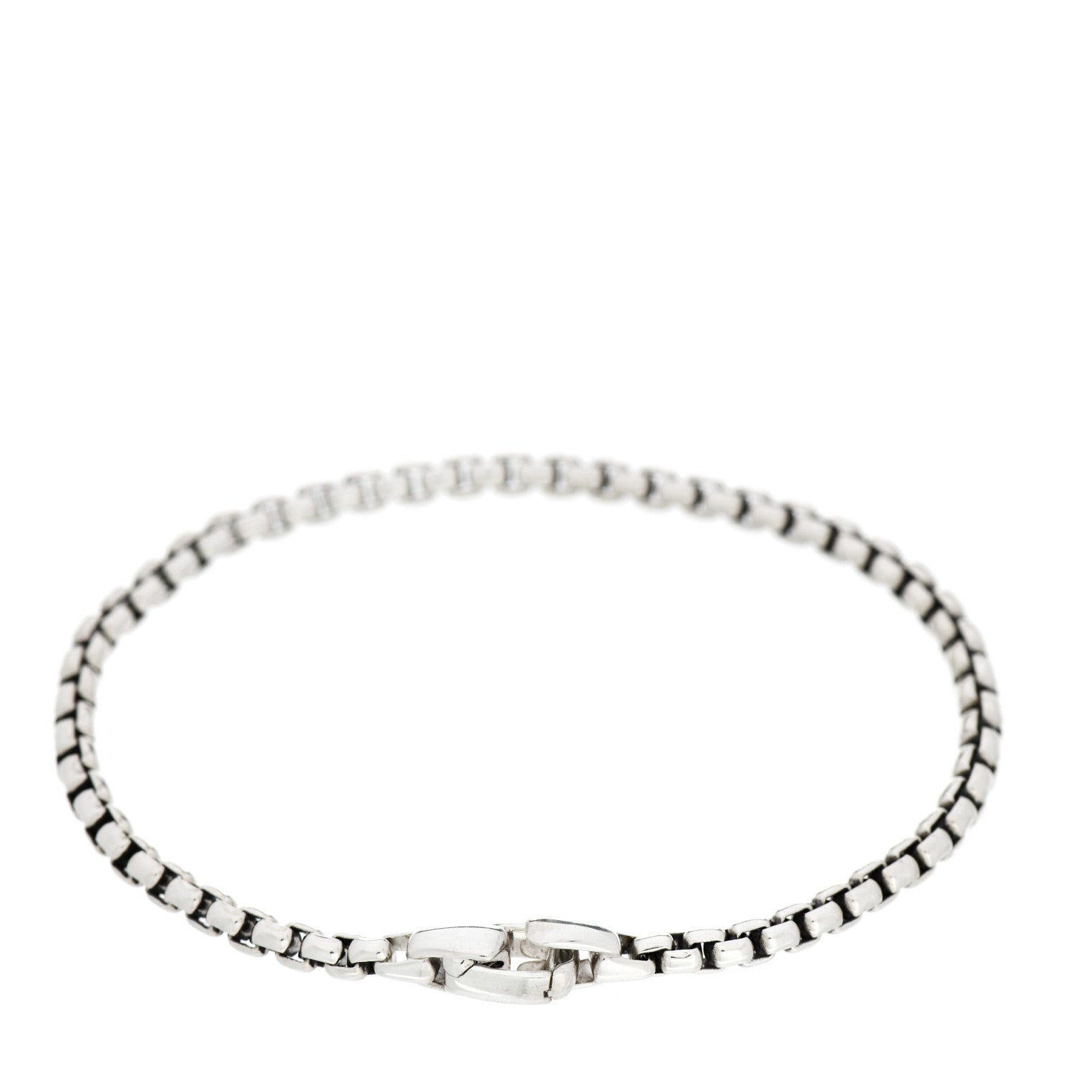 David Yurman Sterling Silver 4mm Box Chain Bracelet 2 of 4