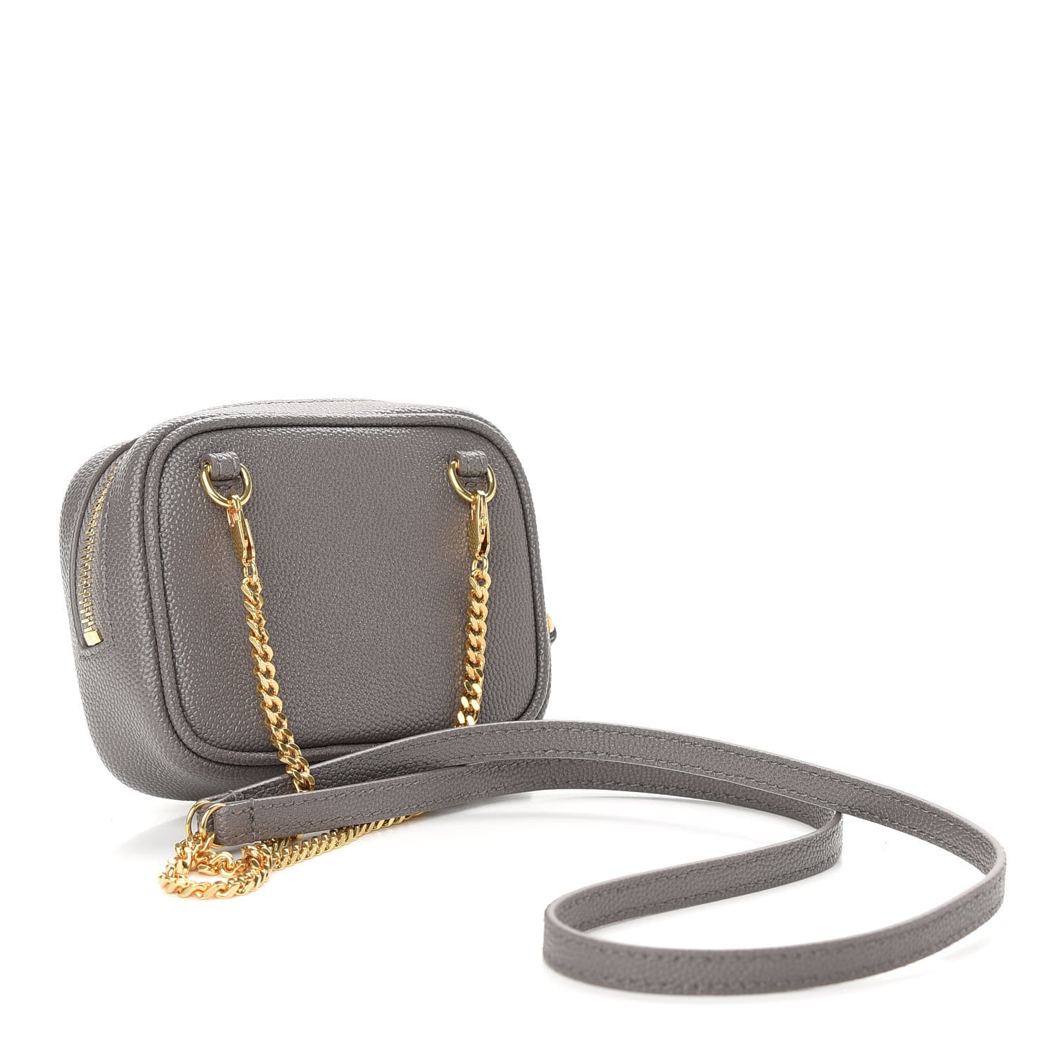 Saint Laurent Grain De Poudre Matelasse Monogram Baby Lou Camera Bag Fog 3 of 9