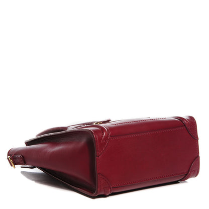 Celine Smooth Calfskin Nano Luggage Red 4 of 7