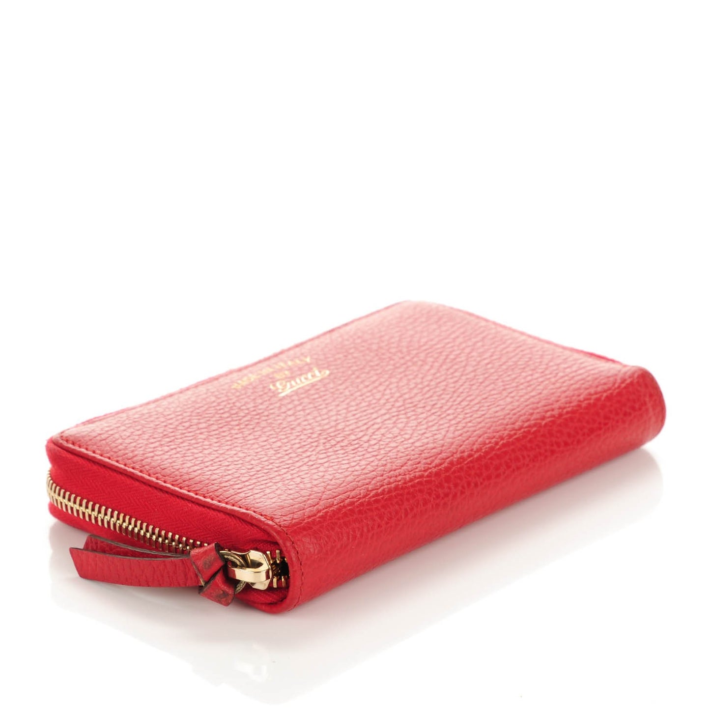 Dollar Calfskin Medium Swing Zip Around Wallet Red