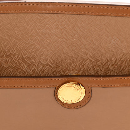Burberry Calfskin Medium Society Top Handle Tote Tan 13 of 16