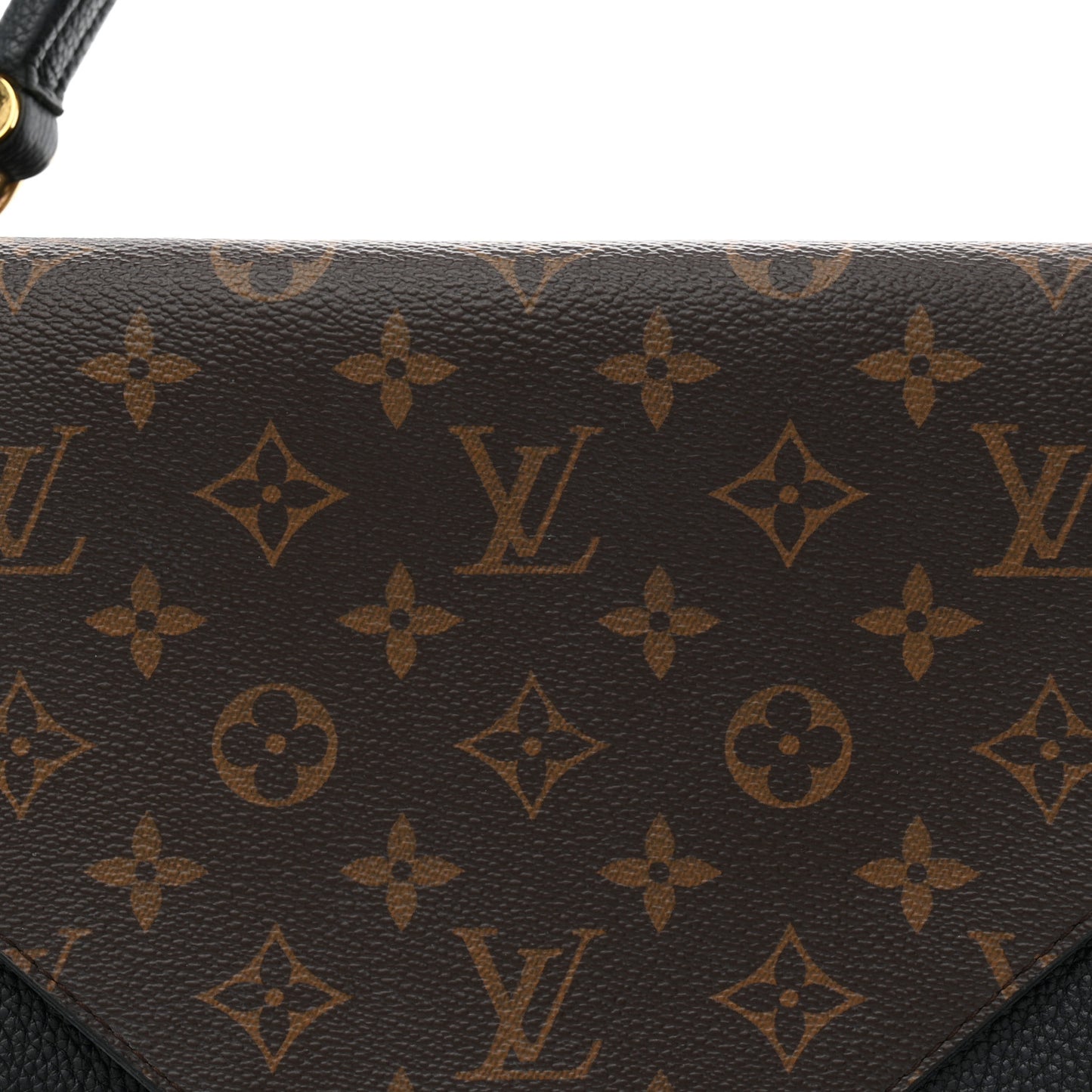 Grained Calfskin Monogram Double V Black