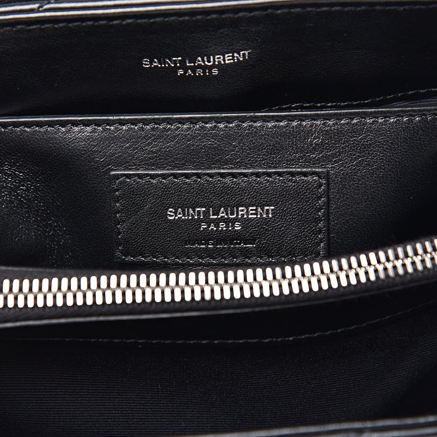 Calfskin Y Quilted Monogram Small Loulou Chain Satchel Black