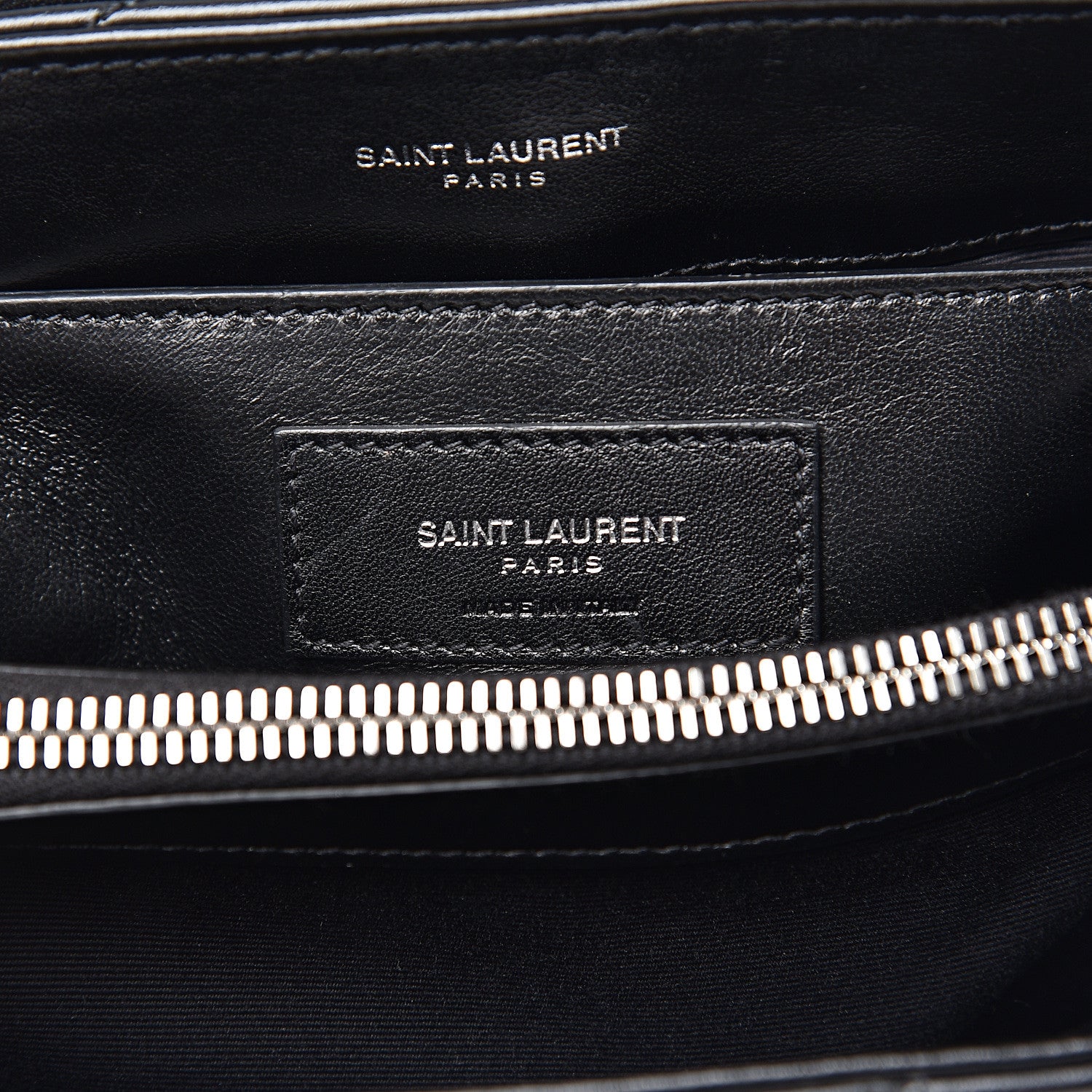 Saint Laurent Calfskin Y Quilted Monogram Small Loulou Chain Satchel Black 6 of 9