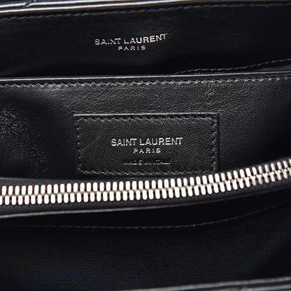 Saint Laurent Calfskin Y Quilted Monogram Small Loulou Chain Satchel Black 6 of 9