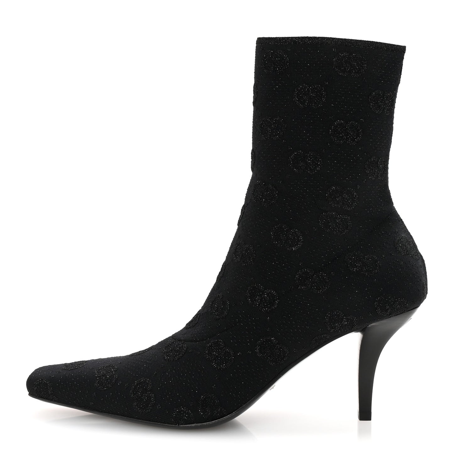 Technical Jersey Knit GG Monogram Square G 75mm Ankle Boots 39.5 Black